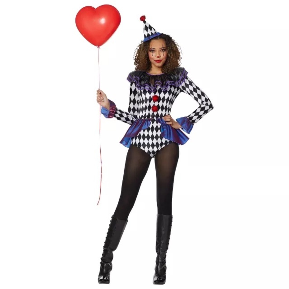 Spirit Adult Carnival Clown Bodysuit Costume